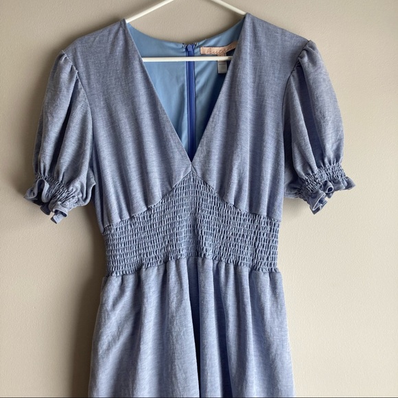 HUTCH Anthropologie Dress Light Blue Pockets Large - Picture 3 of 15